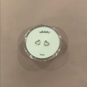 Alex and Ani silver Heart earrings